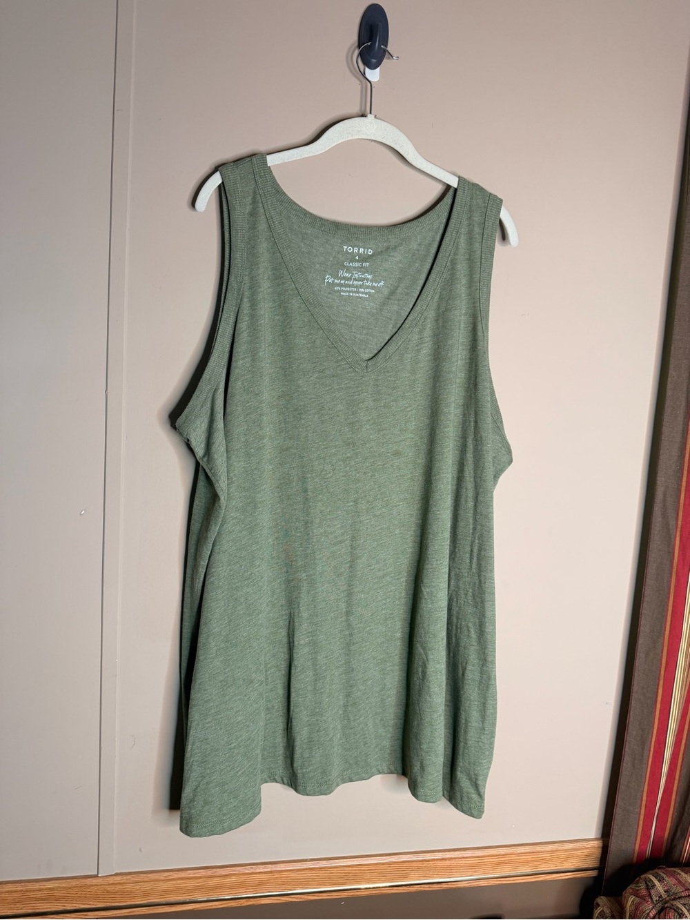 torrid V-Neck Sleeveless Tank Top in Olive Green